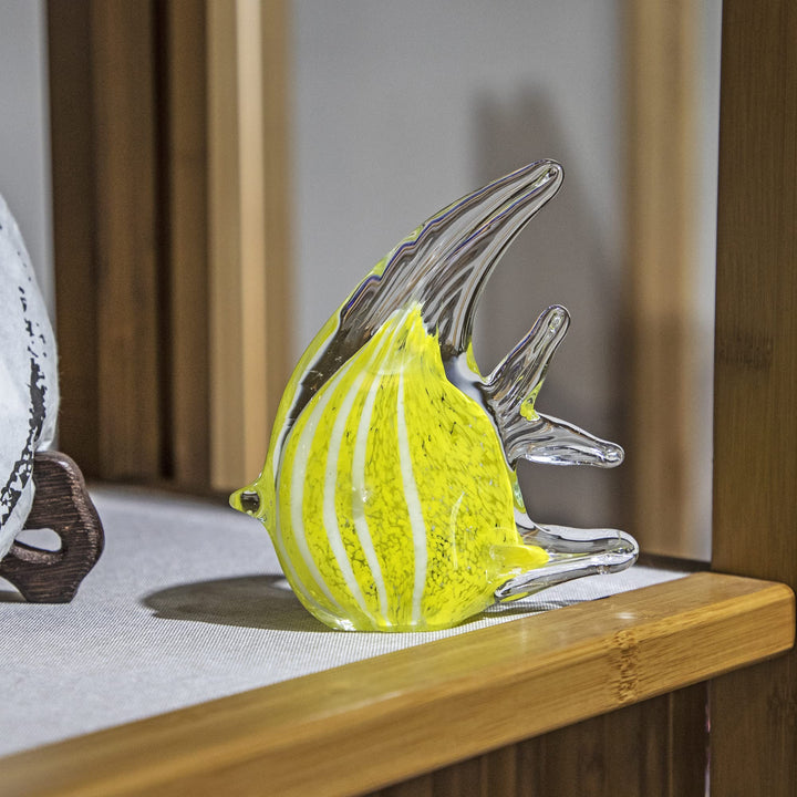 QFkris Hand Blown Glass Tropical Fish Figurines Collect