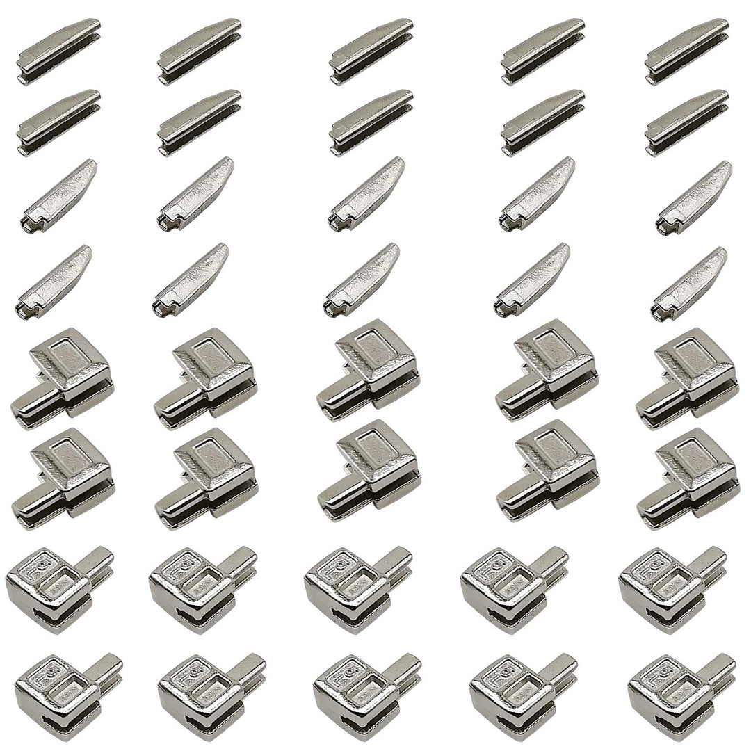 JOSDIOX 20 Sets Size 5 Metal Zipper Latch Slider Retain