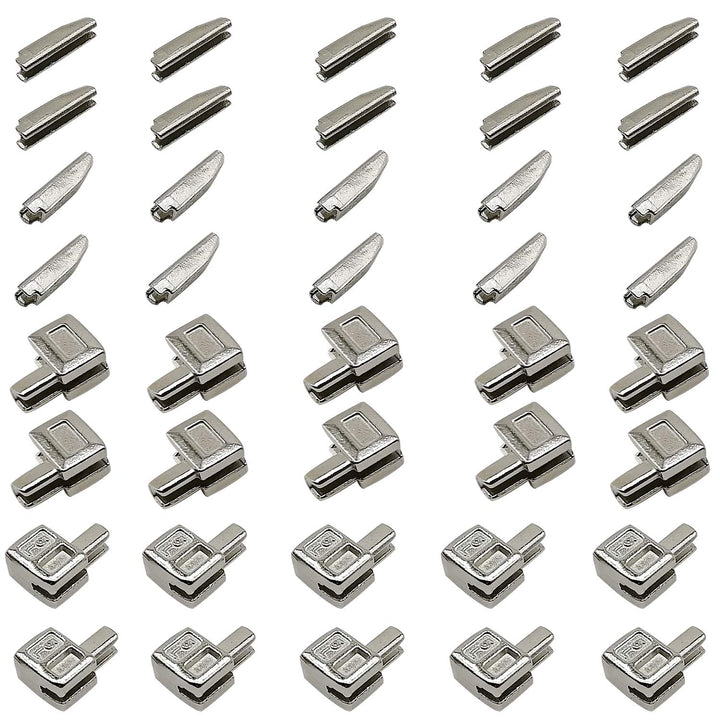 JOSDIOX 20 Sets Size 5 Metal Zipper Latch Slider Retain