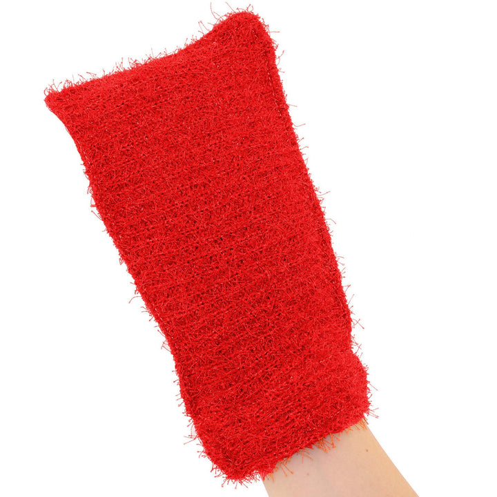 Exfoliating Loofah Glove Scrubber Mitten, Double Sided 