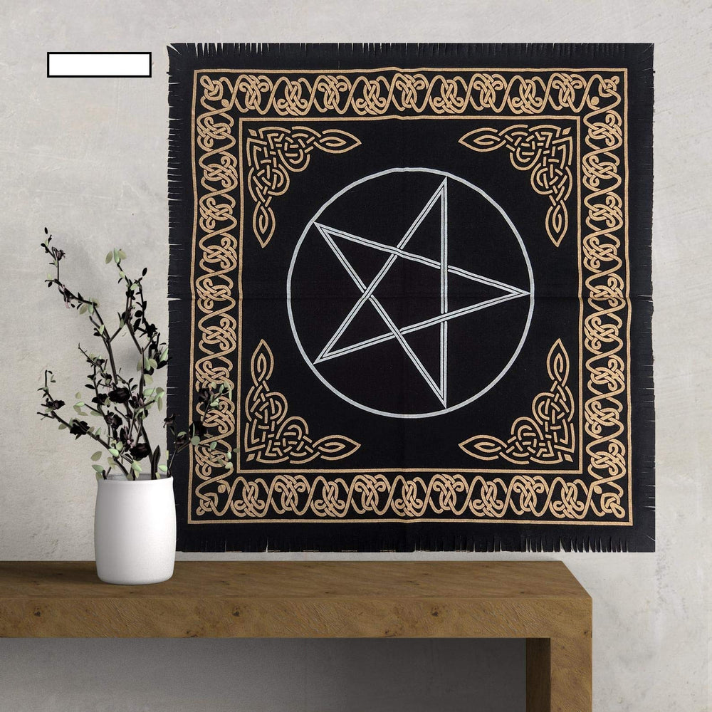 Altar Cloth Pentagram Witchcraft Alter Tarot Spread Wiccan Square Spiritual 36 by 36 Sacred