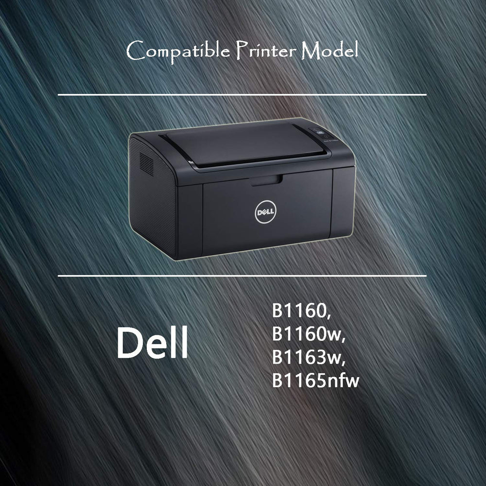 (1xBlack) Compatible B1160 Toner Cartridge Replacement for Dell B1160W B1160 B1163w B1165nfw 1160 1160W 331-7335 Printer (1 Pack, Black)