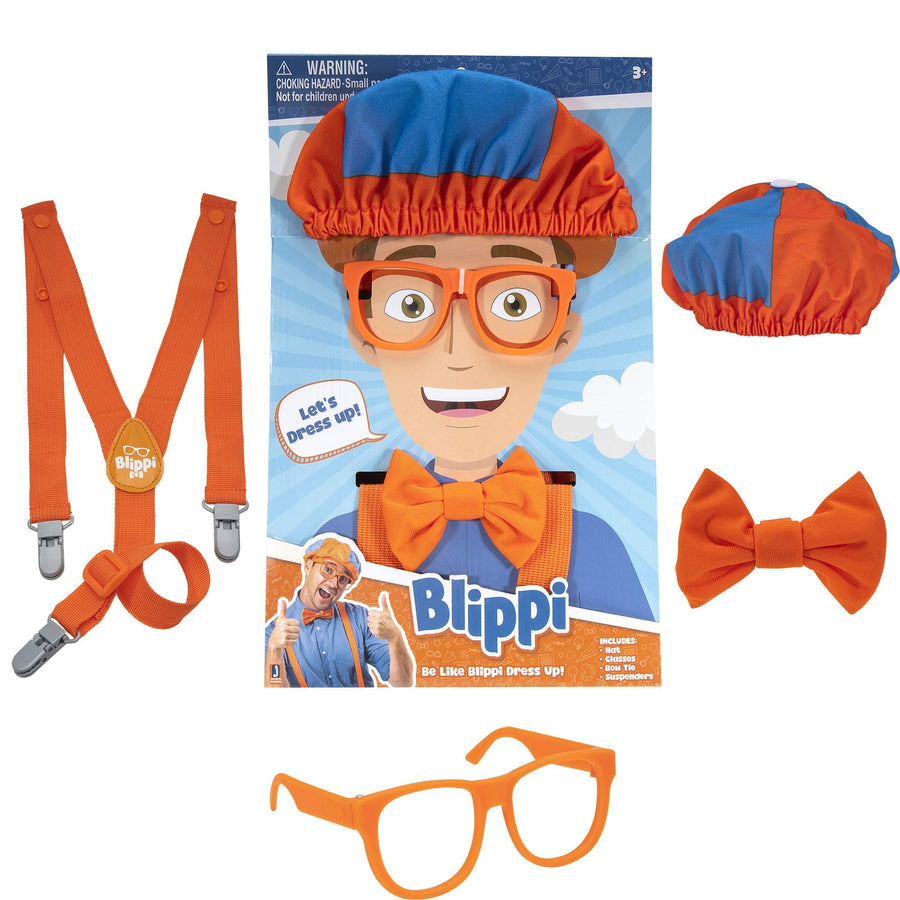 Dress Up Roleplay Set with Bow Tie, Suspenders, Hats, Glasses - For Toddlers