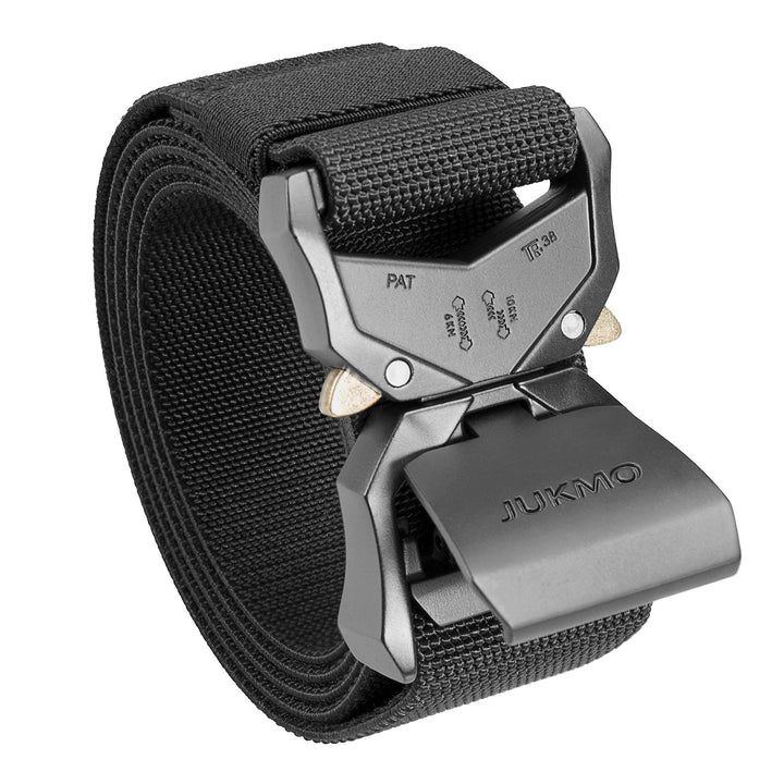 Tactical Belt, Military Hiking Rigger 1.5 Nylon Web Work Belt with Heavy Duty Quick Release Buckle (Black, Medium)