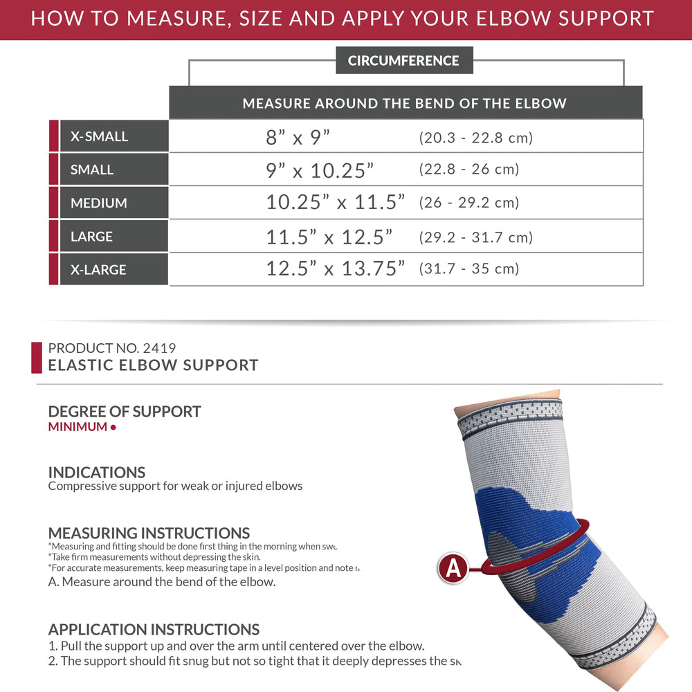 OTC Elbow Sleeve, Pullover Support, Knit Elastic, Mediu