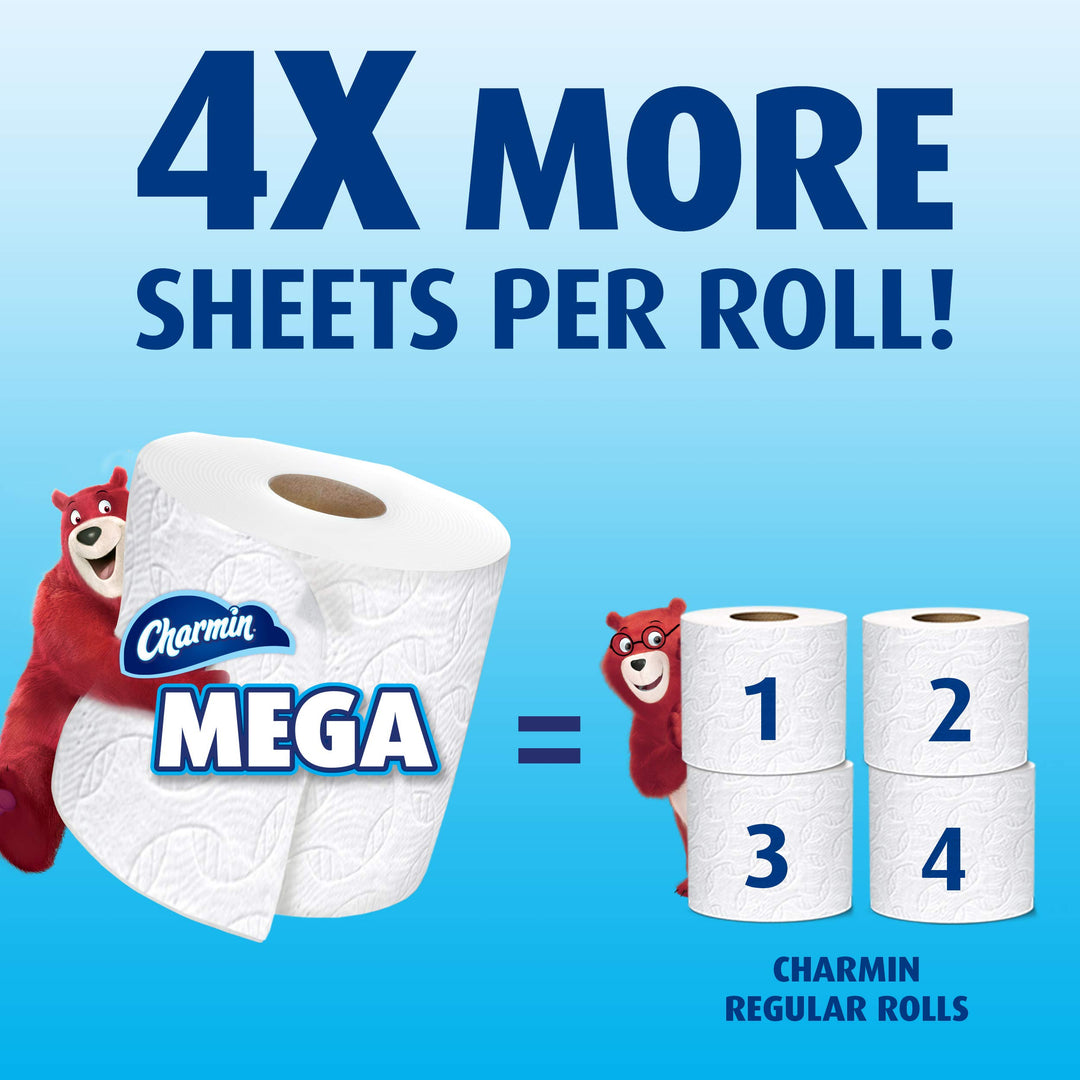Ultra Strong Toilet Paper, 9 Mega Rolls = 36 Regular Rolls (Prime Pantry) (Packaging May Vary)