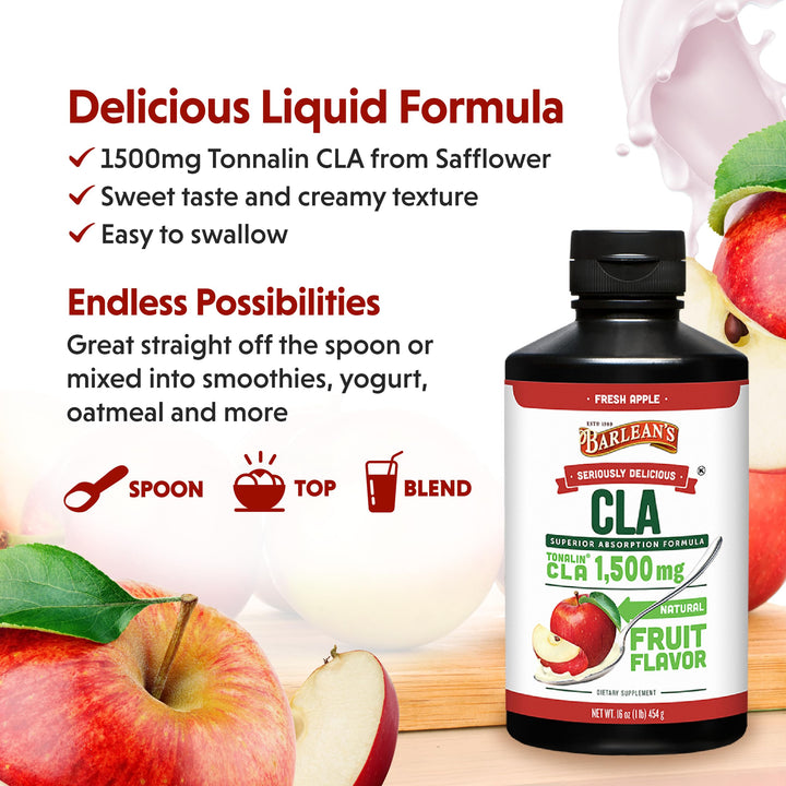 Barlean&#39;s Fresh Apple with 1,500 mg of Tonalin 