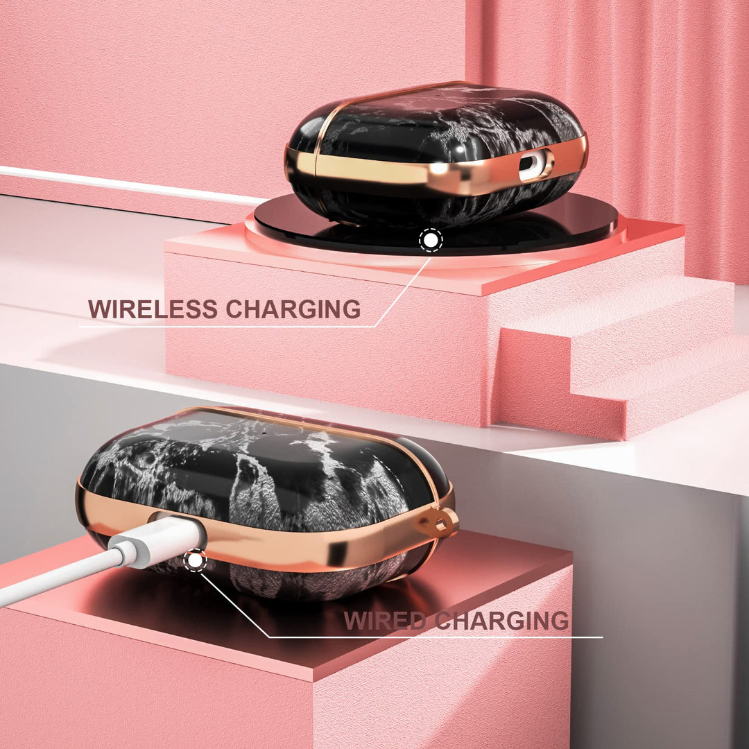 Compatible AirPods Pro Case Cover, Leopard Print Air Pod Pro Case Cute Protective Hard iPod Pro Cover for Women Men with Keychain Designed for AirPods Pro Charging Case 2019