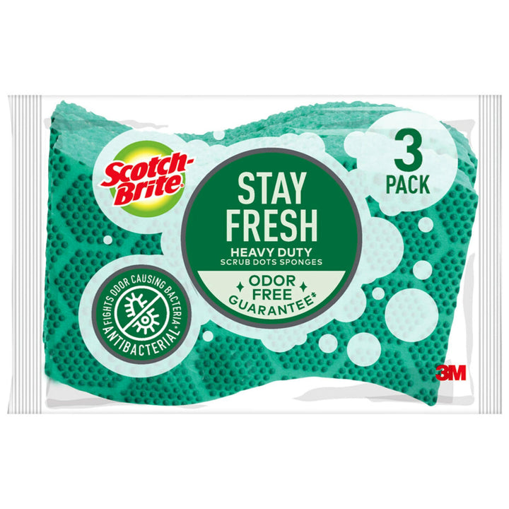 Scrub Dots Heavy Duty Scrub Sponge, 3 Count