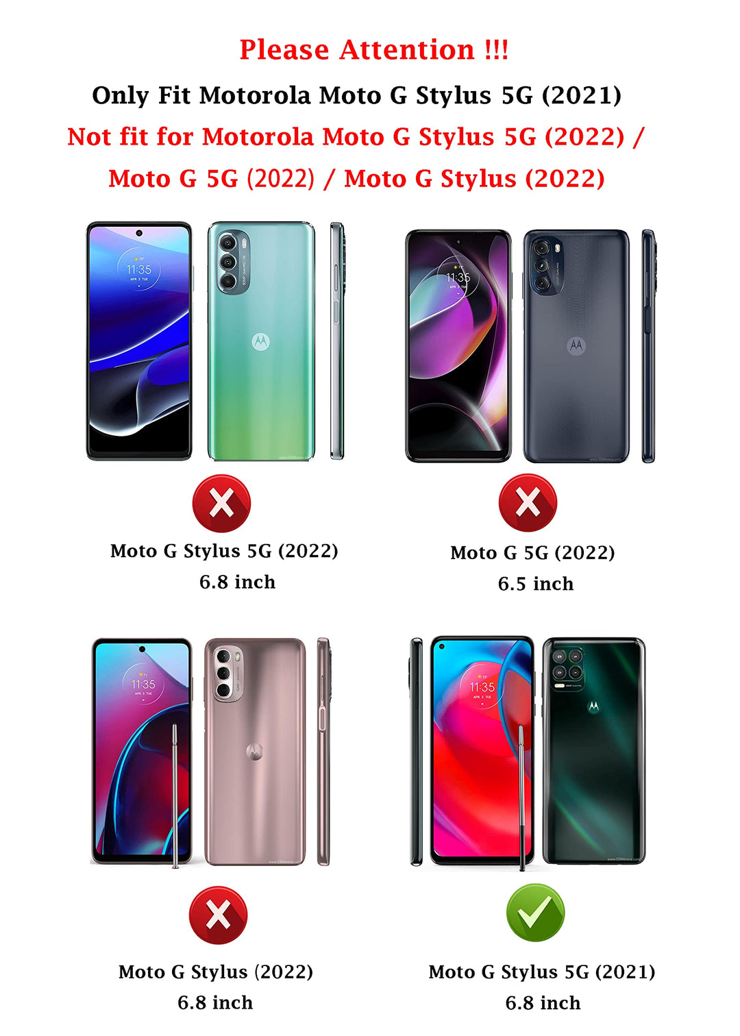 for Moto G Stylus 5G case,Motorola G Stylus 5G 2021 case,with HD Screen Protector, Soft TPU Slim Fashion Non-Slip Protective Phone Case Cover for Motorola Moto G Stylus 5G (2021), Black