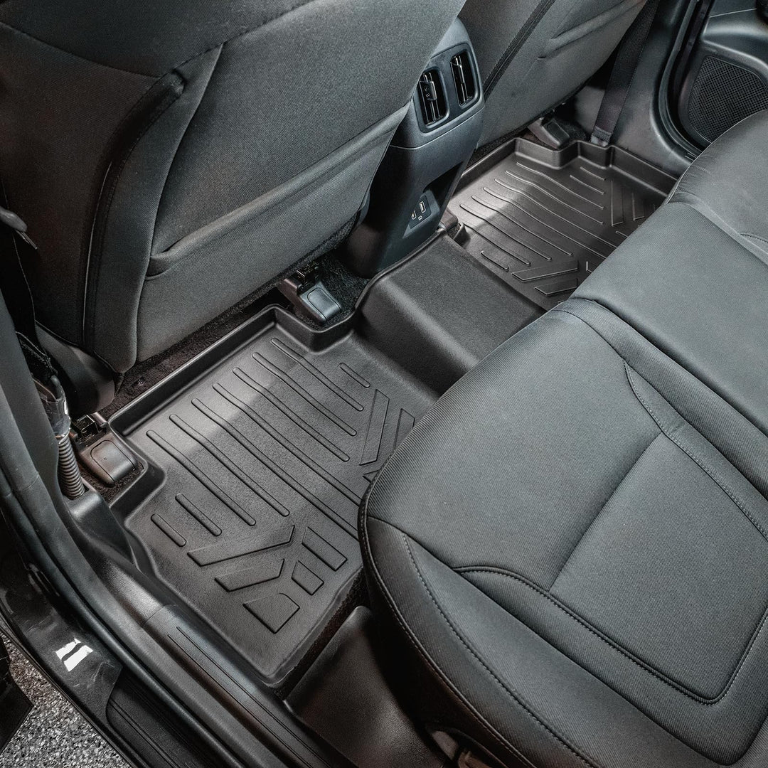 All Weather Custom Fit Black 2 Row Floor Mat Liner Set Compatible with 2022-2025 Hyundai Tucson