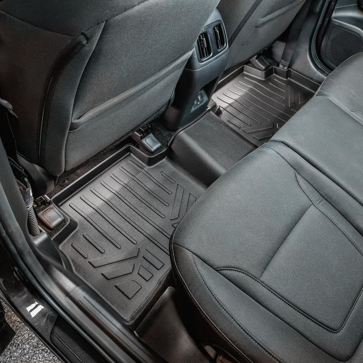 All Weather Custom Fit Black 2 Row Floor Mat Liner Set Compatible with 2022-2025 Hyundai Tucson