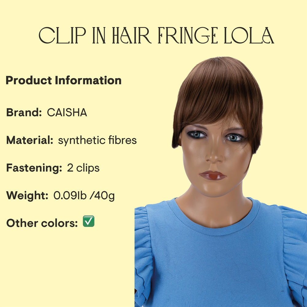PRETTYSHOP Fringe Bangs Clip in Extension Hair Piece Heat-Resisting Synthetic Fiber