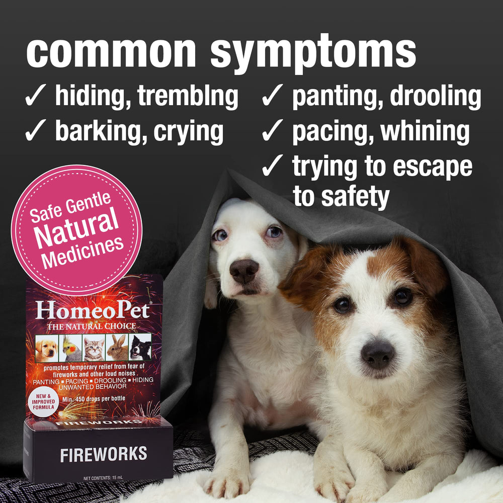 Fireworks, Safe and Natural Loud-Noise Anxiety Relief for Dogs, Cats, and Other Small Animals, Calming Care, 15 Milliliters