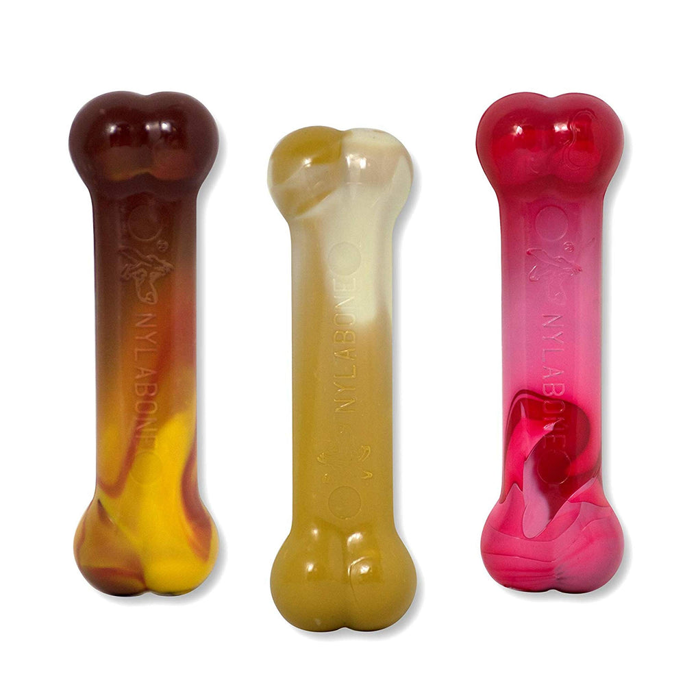 Original Bone Power Chew Toy for Dogs, Durable Dog Toys for Aggressive Chewers, Flavor Frenzy Chili Cheese Dog, Popcorn, & Cherry, Small - Up to 25 Ibs, 3 Pack