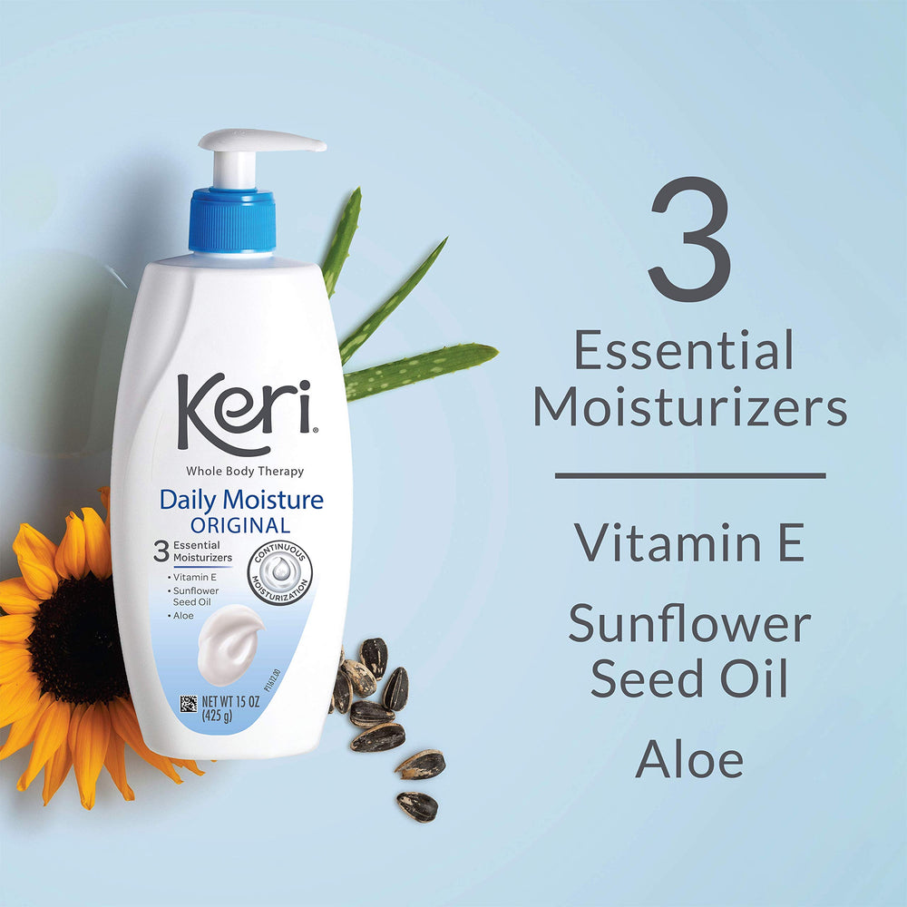 Whole Body Therapy Original, Continuous Moisturization, 3 Essential Moisturizers (Vitamin E, Aloe and Sunflower Seed Oil), 20 Oz