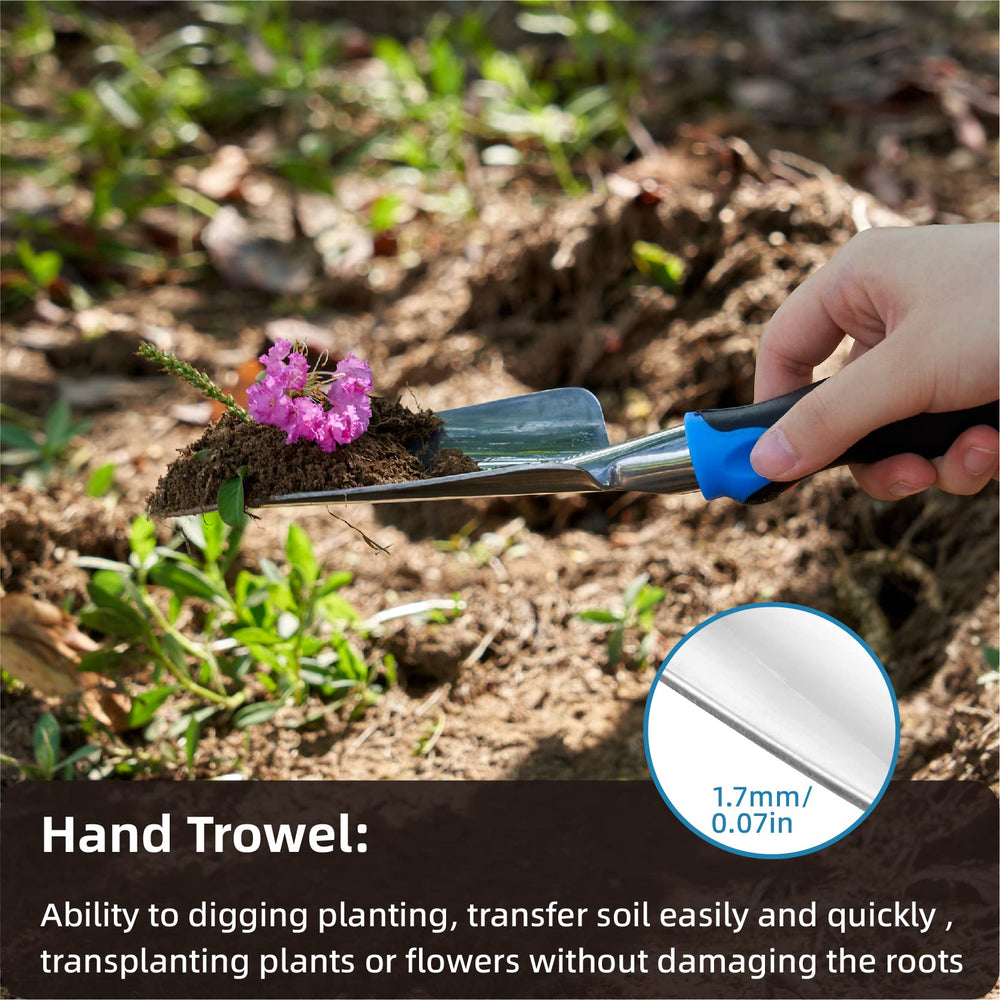 Sinoer Garden Hand Trowel - Cast Aluminum Heavy Duty Ga