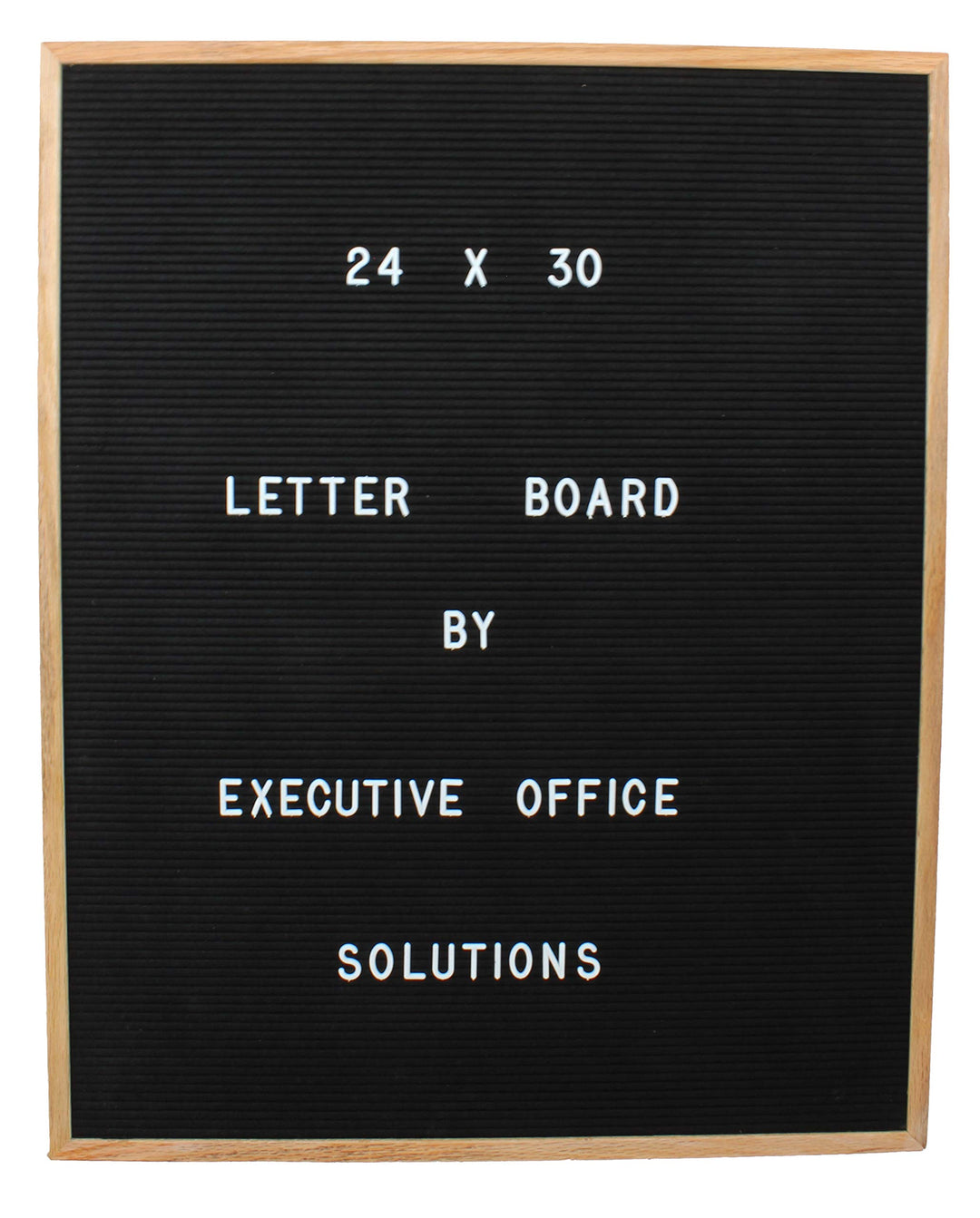 Executive Office Solutions Extra Large Changeable Letter Board - Black Felt With Solid Oak Frame, Wall Mount, Canvas Bag, Letter Clippers, Letter Box and 450 Characters 24 x 30 Black (LB5)