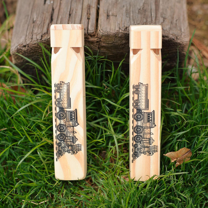 Solid Wood Train Whistle 4 Tone Musical Toy for Kids (1 pack)
