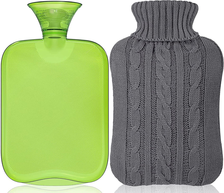 Attmu Premium Classic Rubber Hot Water Bottle, Transpar