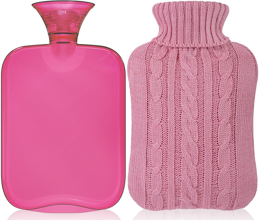 Attmu Premium Classic Rubber Hot Water Bottle, Transpar