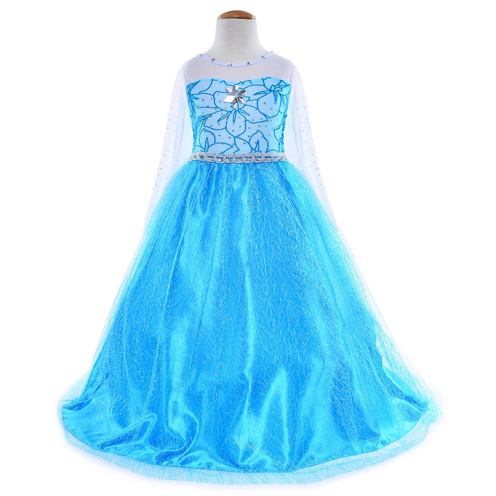 Party Chili Princess Costumes Birthday Party Dress Up for Little Girls with Wig,Crown,Mace,Gloves Accessories 3T 4T (110cm)