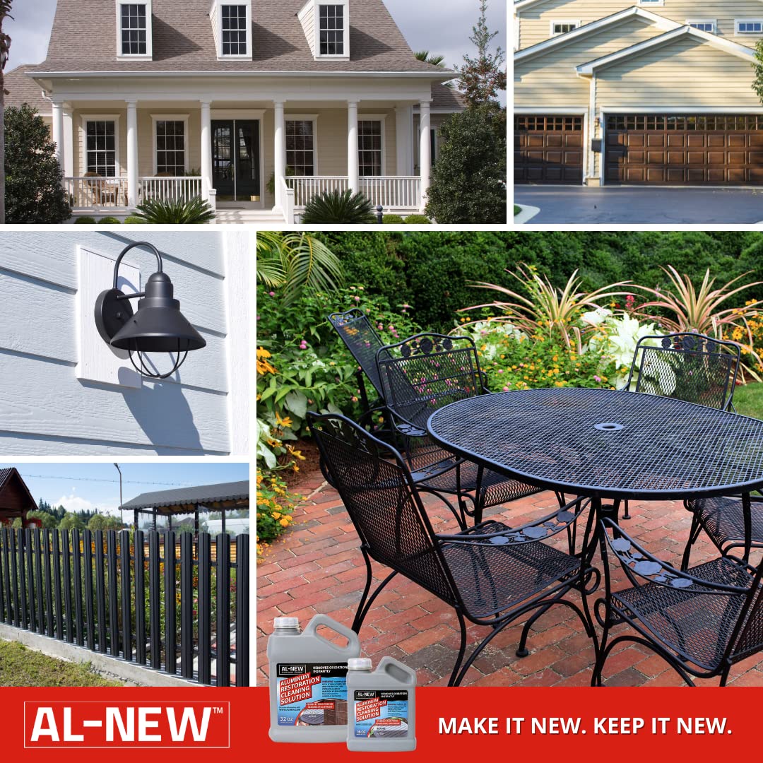 Aluminum Restoration Cleaning Solution | Clean &amp; Restore Patio Furniture, Stainless Steel, and Other Household Metal Surfaces (32 oz.)