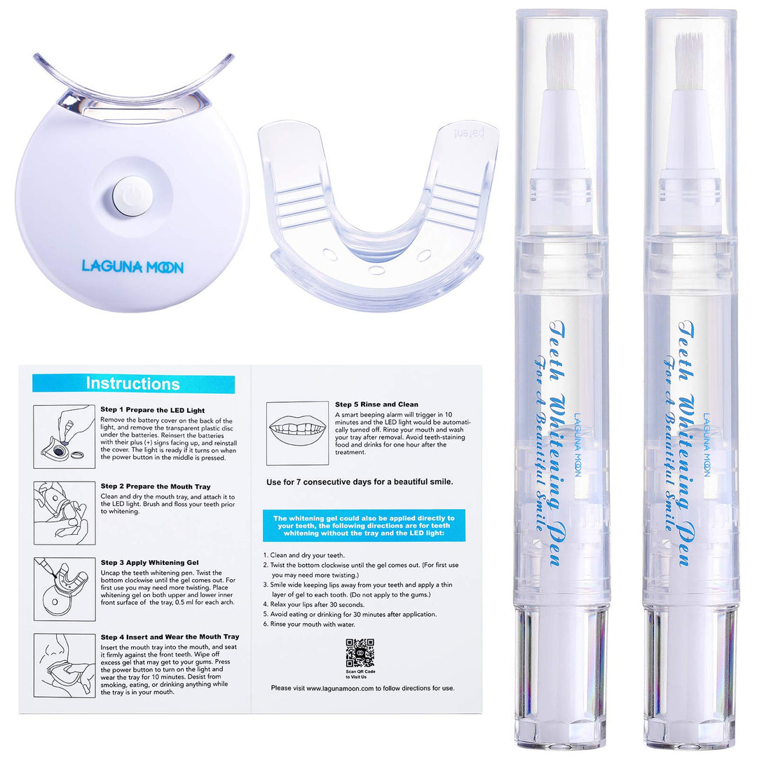Teeth Whitening Kit with LED Light by Lagunamoon, 35% U