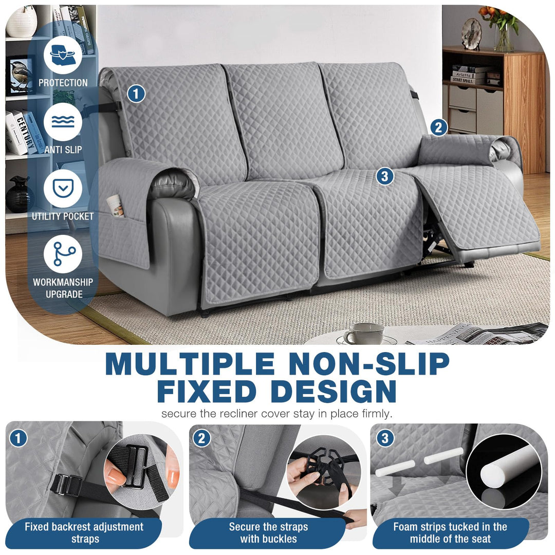 TAOCOCO Recliner Sofa Slipcover Couch Covers for 3 Cush