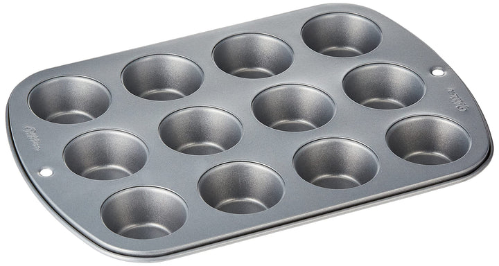 Recipe Right Muffin Pan, Mini 12 Cup, Gray