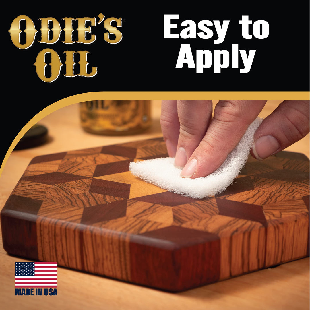 Odie&#39;s Oil • Universal Finish for Wood • Leather • Plastic • Vinyl • Metal and More • 9 Ounce Glass Jar • Food Safe and Solvent Free Non Toxic Finish …