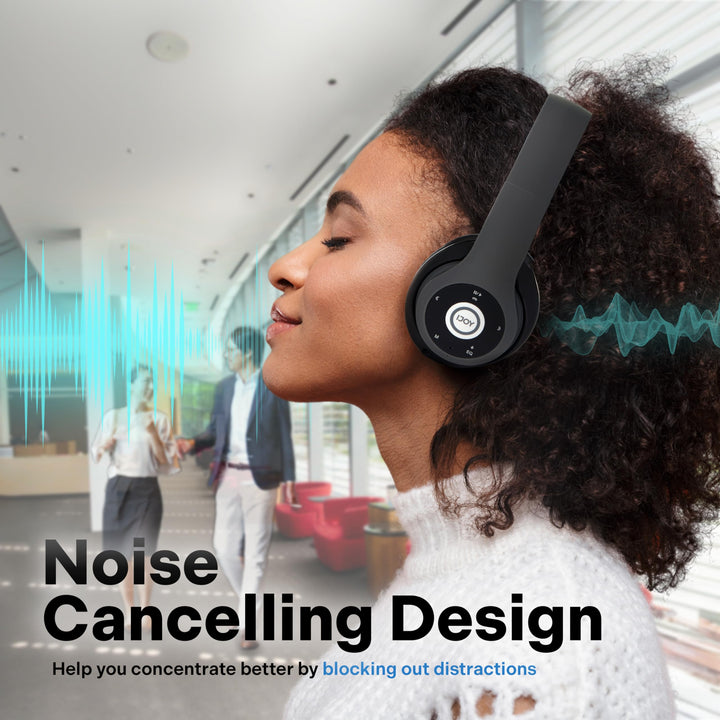 Bluetooth Headphones Over Ear, Wireless and Wired Foldable Headset Built-in Microphone, FM, Micro SD Card Slot - (Stealth) Adults Kids Men Women - Audifonos Auriculares Inalambricos