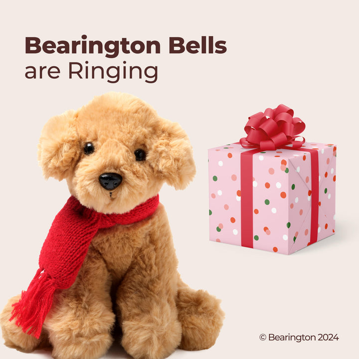 Bearington Grizwald Golden Retriever Plush, 7.5 Inch Dog Plush, Christmas Dog Stuffed Animal