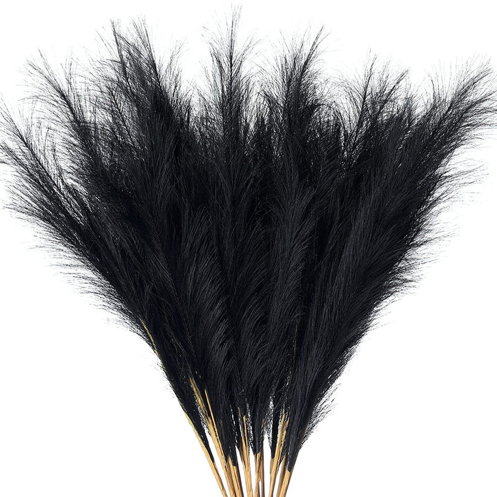 8 PCS Faux Pampas Grass 38/3.1ft Tall Artificial Pompous Grass Large Fake Pompas Branches Plants Floor Vase Filler for Flower Arrangement Home Kitchen Boho Decor (Beige)