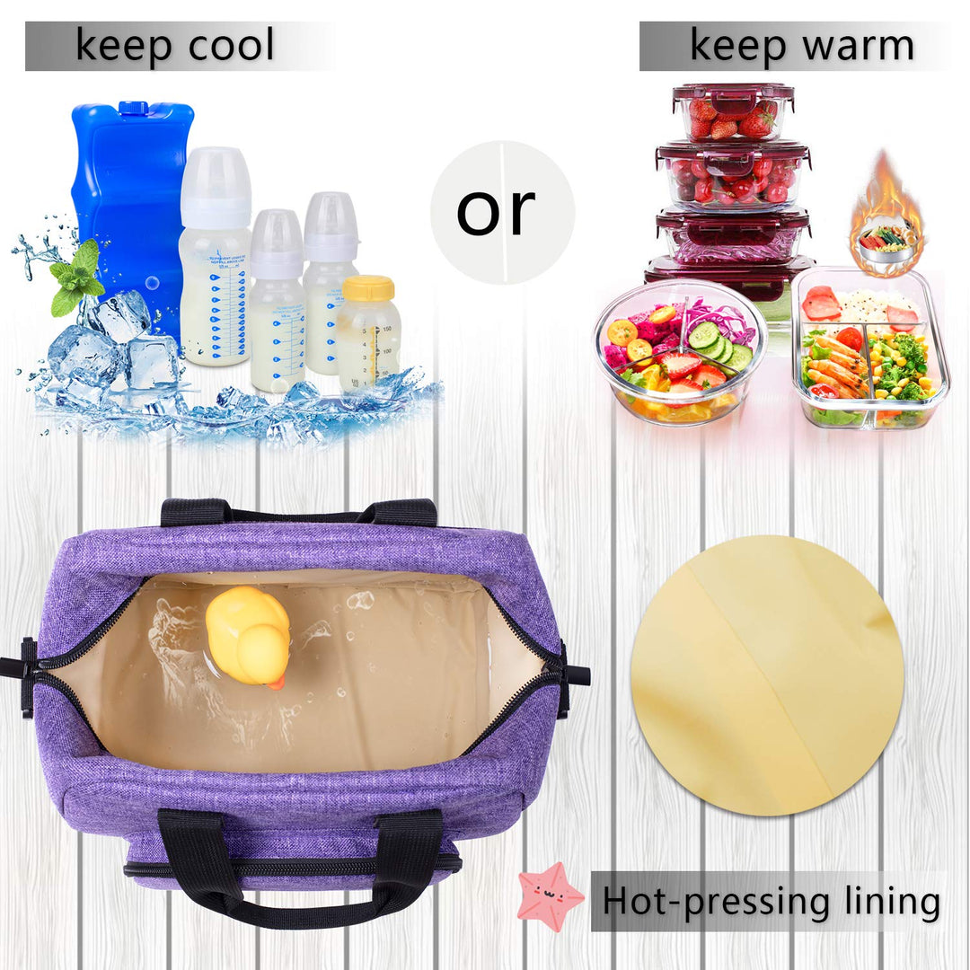 Luxja Breastmilk Cooler Bag with an Ice Pack (Hold 6 Br