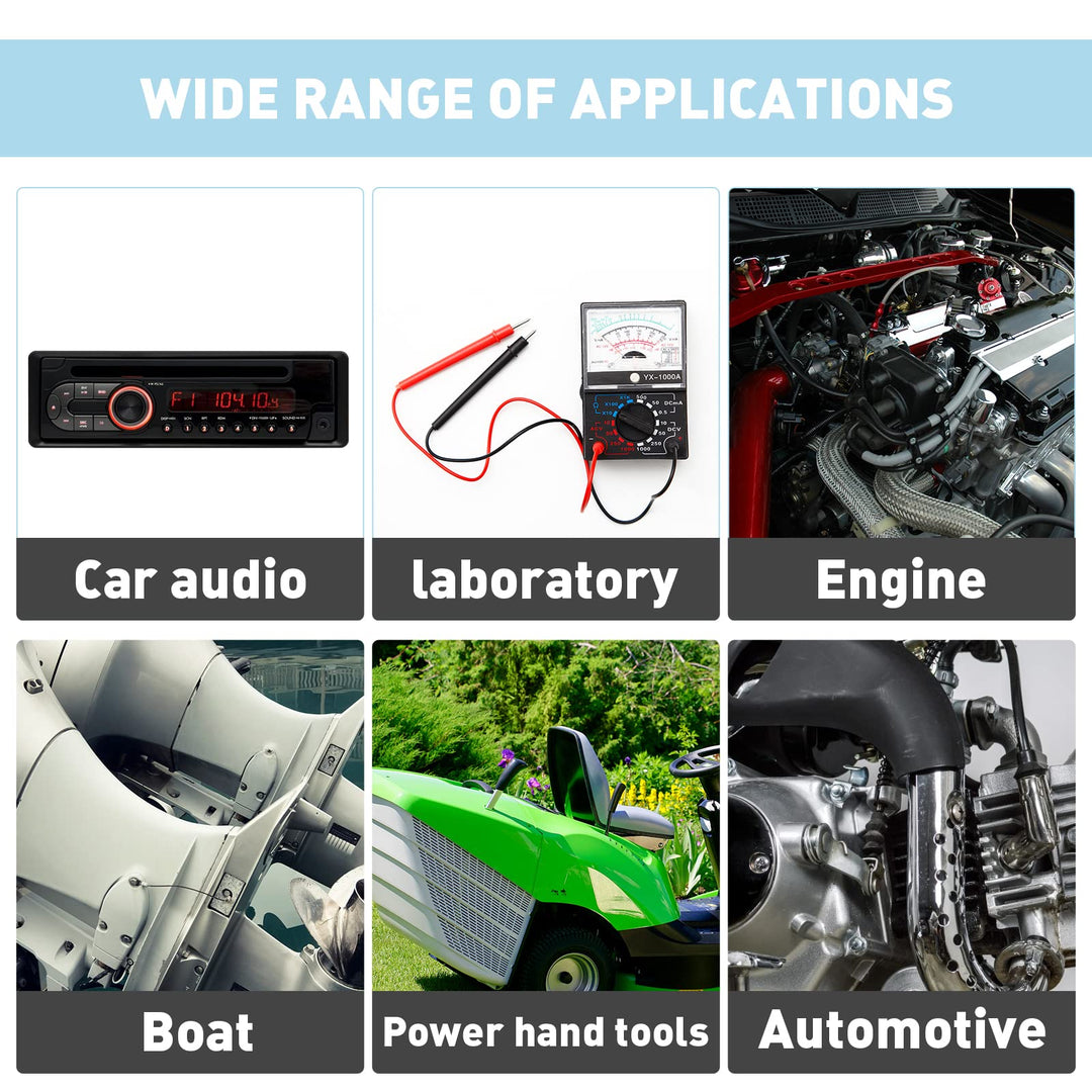 Heat Shrink Butt Connectors, 26-22 AWG Waterproof Electrical Wire Connectors Automotive Marine Grade Tinned Copper Insulated Crimp Terminals Butt Splices for Truck Stereo Boat 100Pcs (White)