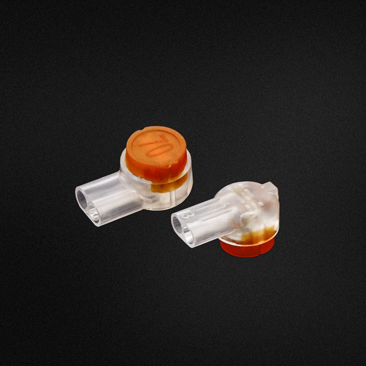 QWORK UY Wire Connector K2, 200 Pack Telephone Wire Connectors UY Butt Splice Connector Cable Terminals