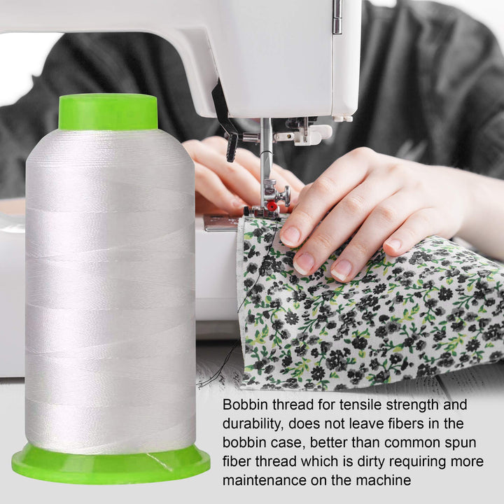 6-Pack of 6000 Yards (Each) White &amp; Black Serger Cone Thread All Purpose Sewing Thread Polyester Spools Overlock (Serger,Over Lock, Merrow, Single Needle)