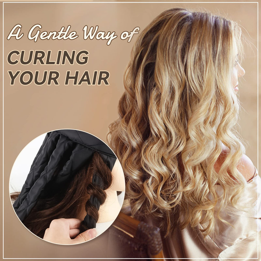 Heatless Hair Curler, 8 Removable Curling Claw Strips, Adjustable Headband, Soft Satin No Heat Curlers for Long Hair, Lazy Hair Curler, Heatless Curls for Women Curls Wave