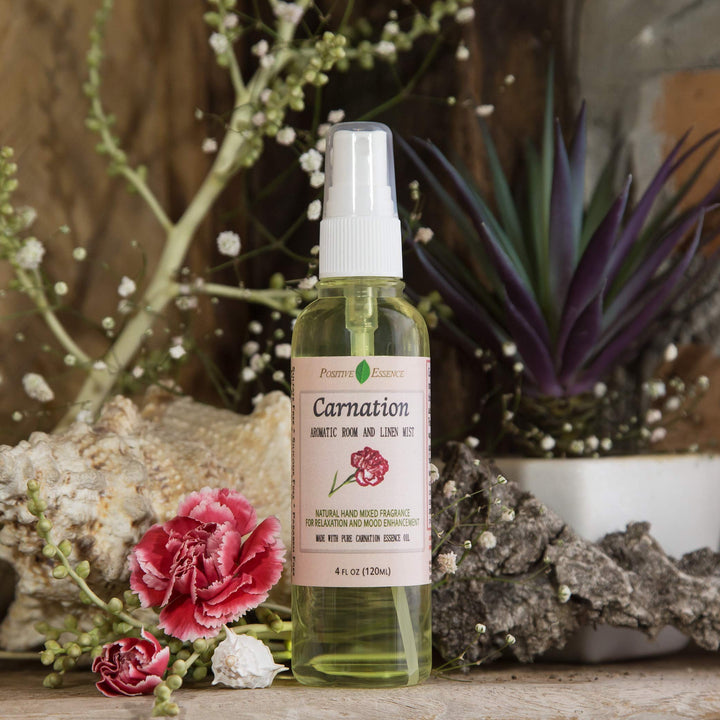 Carnation Linen &amp; Room Spray, Natural Aromatic Bathroom Spray Made with Pure Essential Oils, Refreshing Home Fragrance