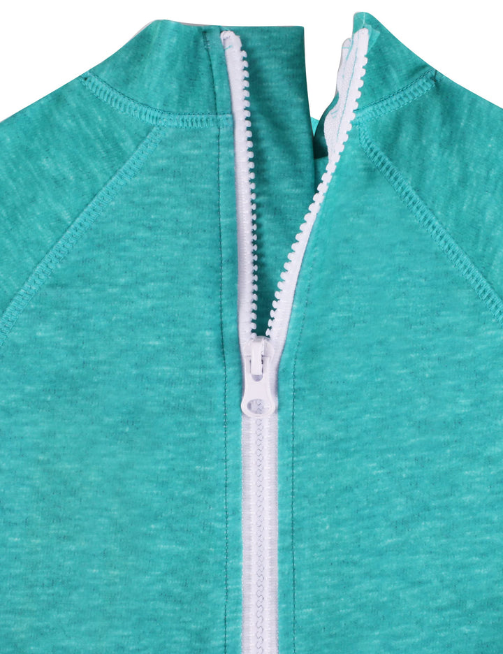 Baby Toddler Boys Bathing Suits One-Piece Zip Swimsuit Short Sleeve Rash Guard Swimwear Sunsuits with UPF50+ Sun Protection for Summer Beach (Alien,9-12M)