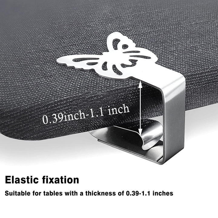 Tablecloth Clips for Outdoor Dining Table 8 pcs Picnic Tables Clips Thickened Strong Stainless Steel,Table Cloth Clips Holders Ideal for Outdoor and Indoor,Kitchen, Picnic,Party(Butterfly)