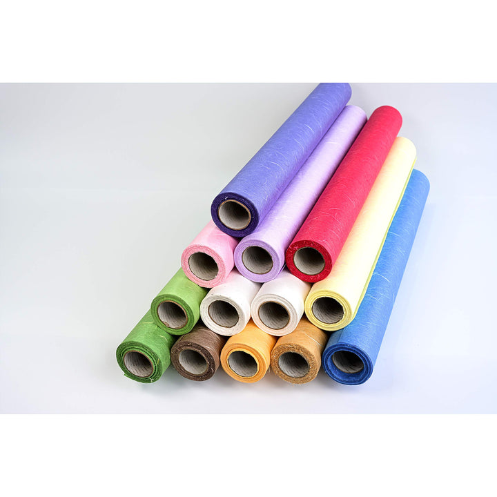 Korean Mulberry Paper HanJi Natural Fiber Texture Gift Wrapping Packaging Decorative Wallpaper UnYong-Ji Roll Light Purple 54Cm x 20m (21.3 x 787.4 Inches)