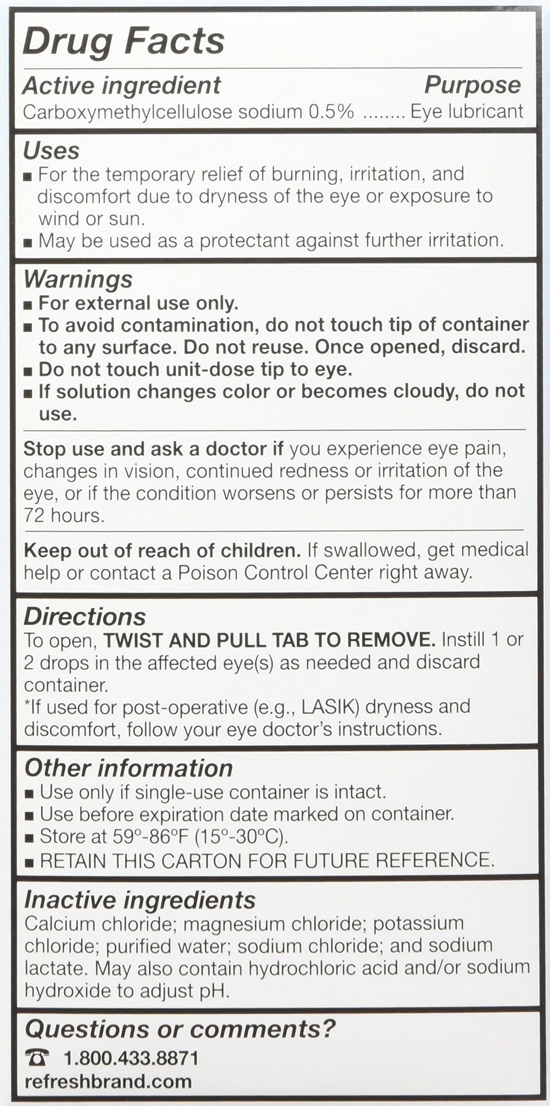 Refresh Plus Lubricant Eye Drops Long Lasting Relief Pl