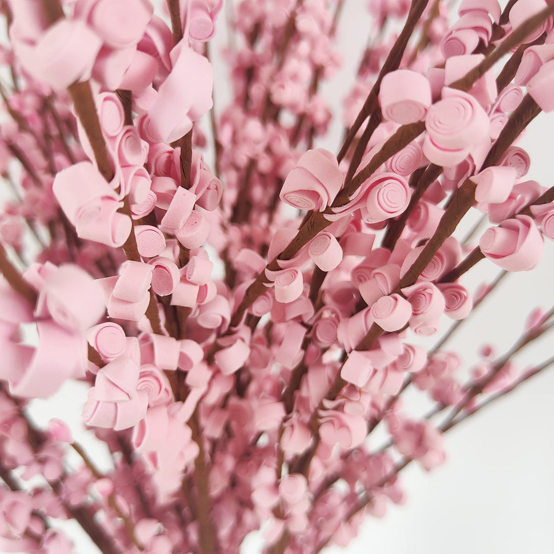 10 Pieces 29.5 Long of Artificial Flowers Faux Jasmine Fake Flower Pussy Willow Branches Stems for Vase Wedding Home Office Party Hotel Restaurant Decoration (Pink)