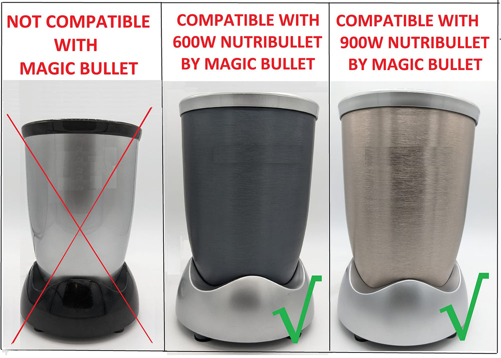 Replacement 24 Ounce Tall Jar Cup, Compatible with Nutribullet 600W, 900W, NB-101B, NB-101S, NB-201, NBR-0601, NBR-1201, NB9-1301, 900 Pro Series Blenders