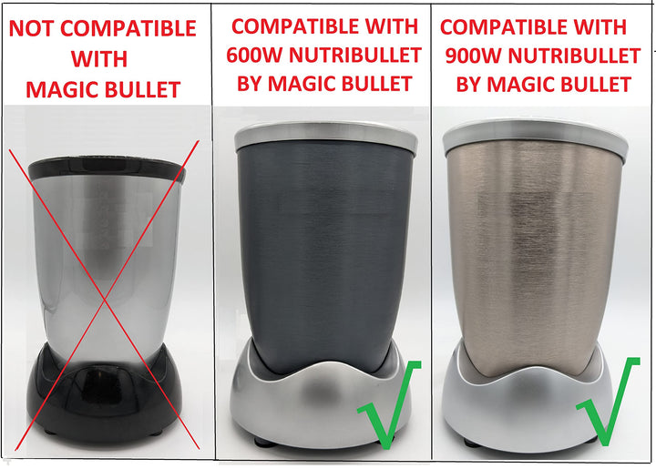 Replacement 24 Ounce Tall Jar Cup, Compatible with Nutribullet 600W, 900W, NB-101B, NB-101S, NB-201, NBR-0601, NBR-1201, NB9-1301, 900 Pro Series Blenders