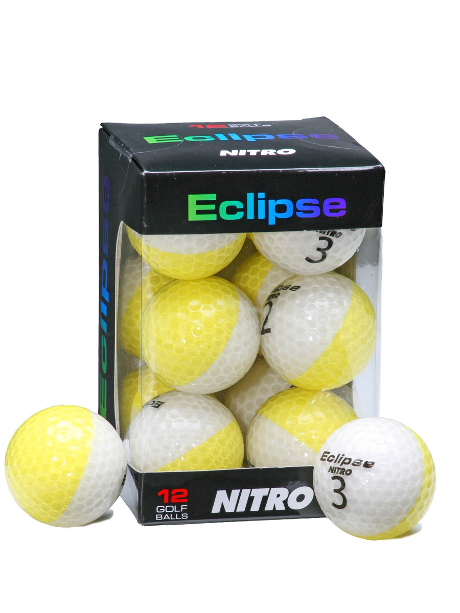 Eclipse 12-Pack Golf Balls (Yellow/White)