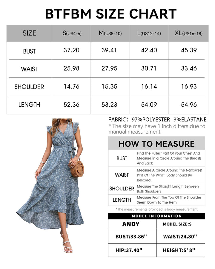 BTFBM Women Summer Dresses 2024 Ruffle Cap Sleeve V Nec