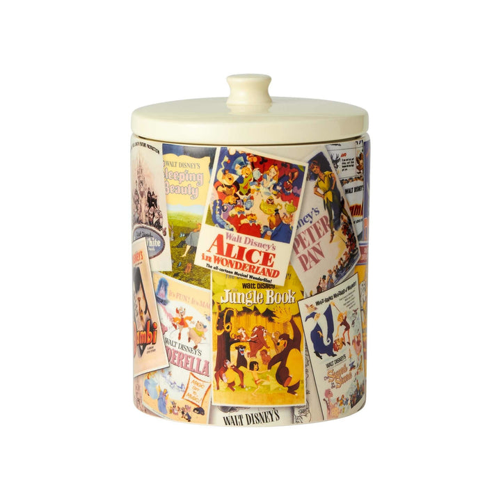 Ceramics Classic Disney Film Posters Cookie Jar Canister, 9.25 Inch, Multicolor